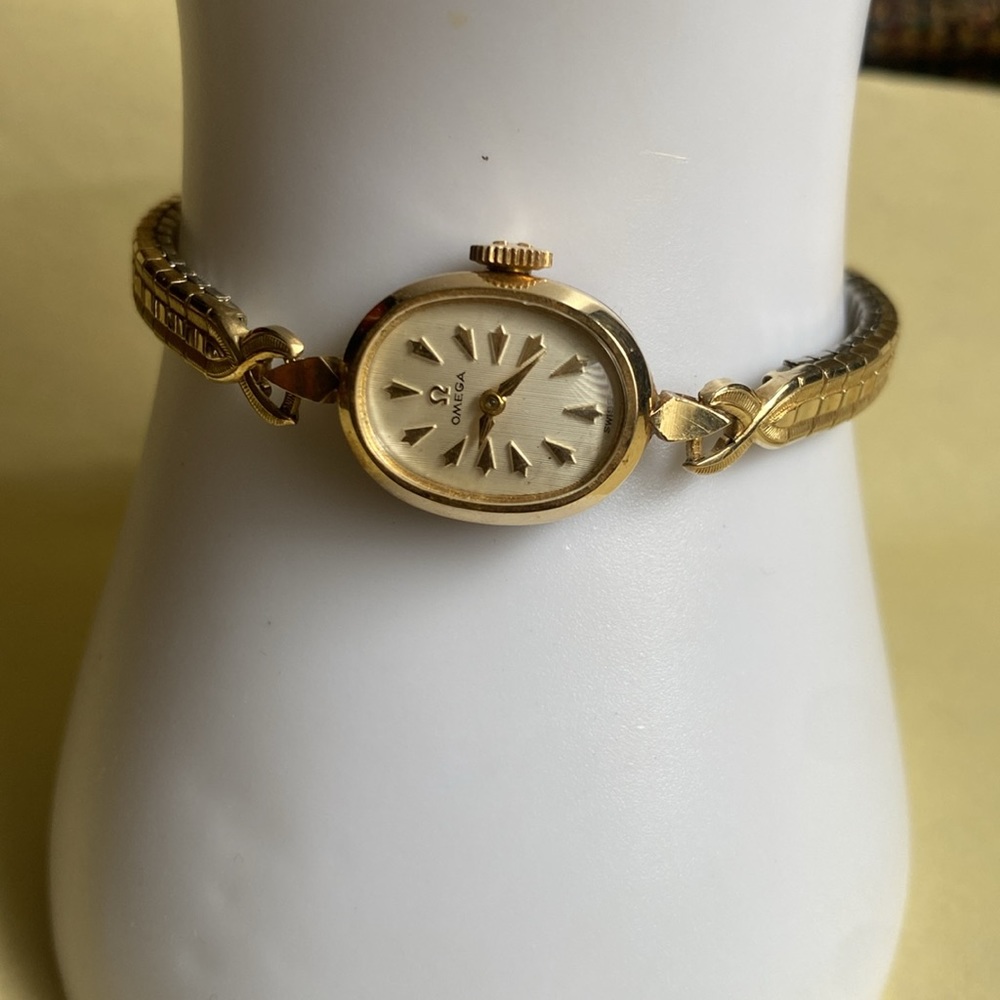 Rare Omega 14k GF 17j Vntg. Manual Wind Speidel Band Ladies Cocktail Watch. Runs - Picture 3 of 16